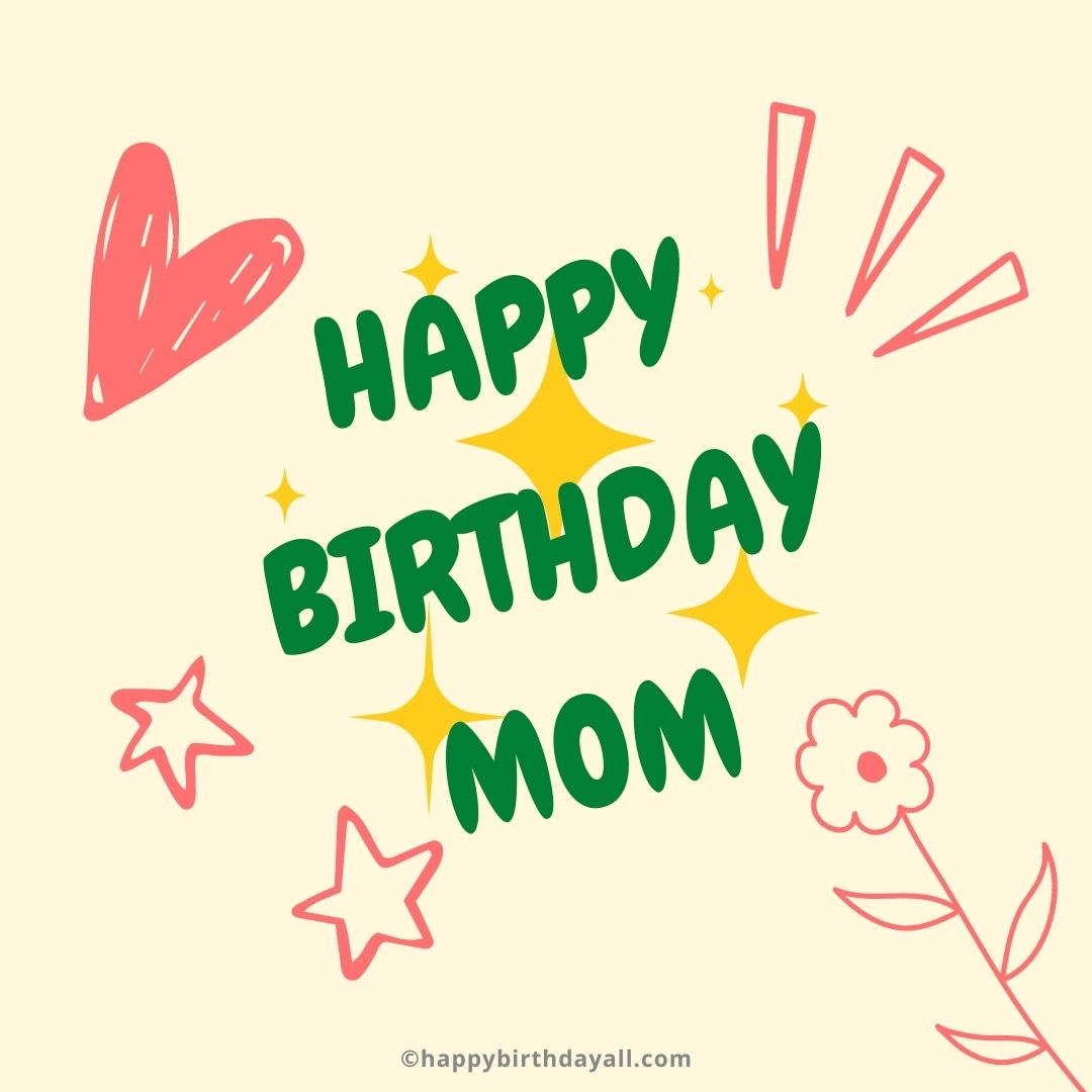 Happy birthday mom image