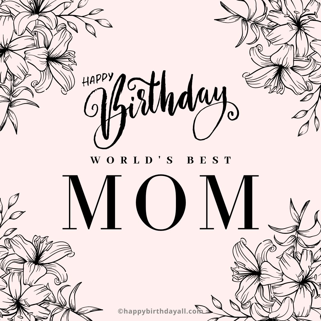 Happy birthday mom image