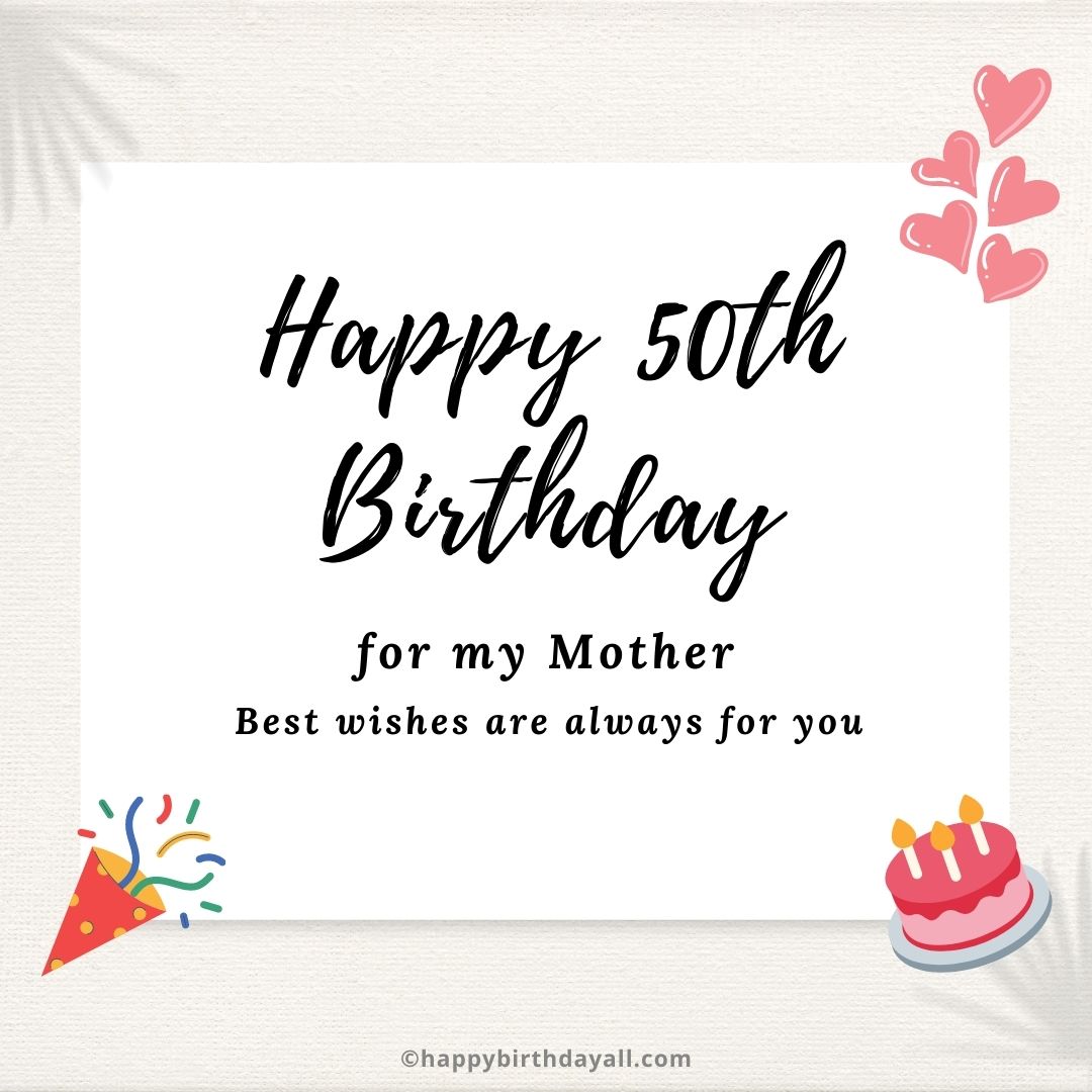 Happy 50th birthday mom image