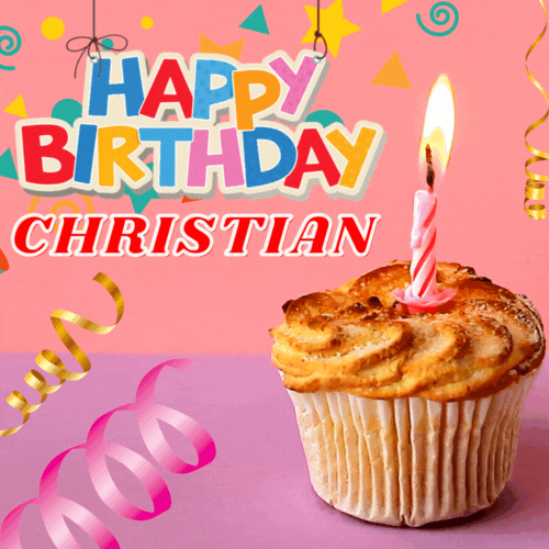 Happy Birthday Christian Gif