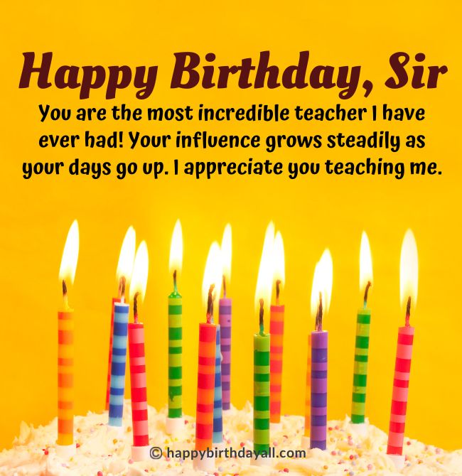Birthday Wishes for Sir Teacher