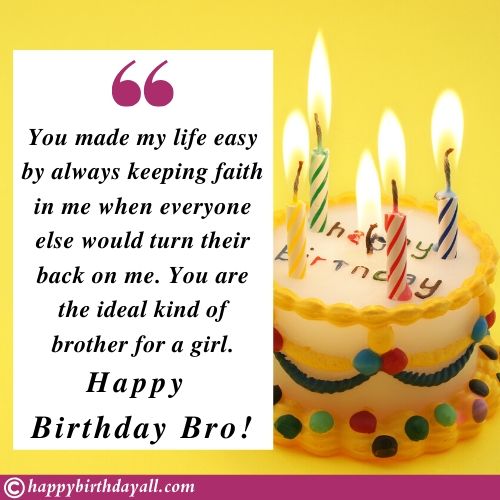 Best Birthday Wishes for Brother from sister