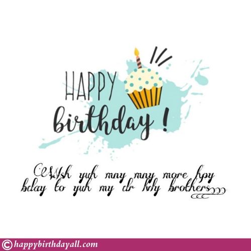 Birthday wishes Card for brother