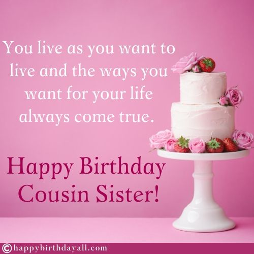 Birthday Wishes for Younger Cousin Sister 