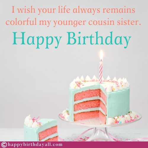 Birthday Messages for Younger Cousin Sister with images