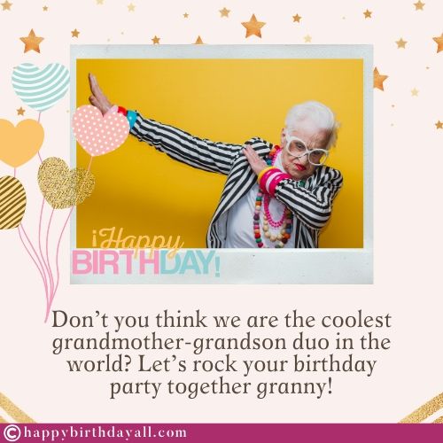 Happy Birthday Wishes for Grandmother from Granddaughter