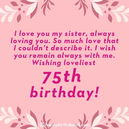 Happy 75th Birthday Wishes with Images For Mother, Father