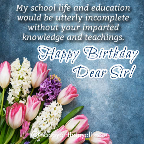 Best Birthday Wishes for Principal sir