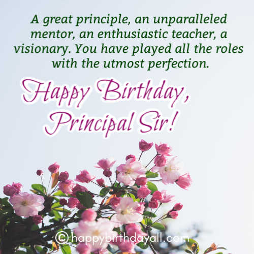 Happy Birthday Messages for Principal with Images