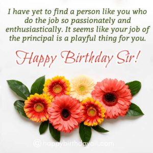 50+ Birthday Wishes For Principal Sir, Mam With Images