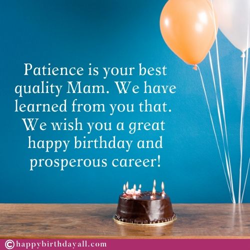 Birthday Wishes for Teacher with Images