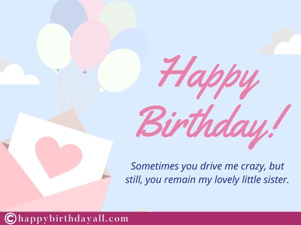 funny birthday quotes for sister