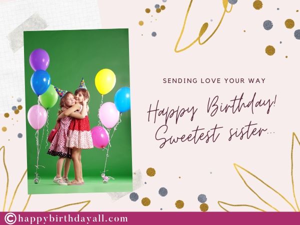 Birthday Wishes Images for sister