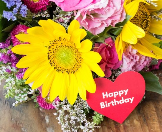 Soothing Happy Birthday Images with Flowers and Roses