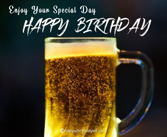 happy birthday for him beer images