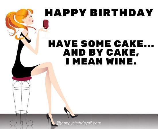 Wine Funny Happy Birthday