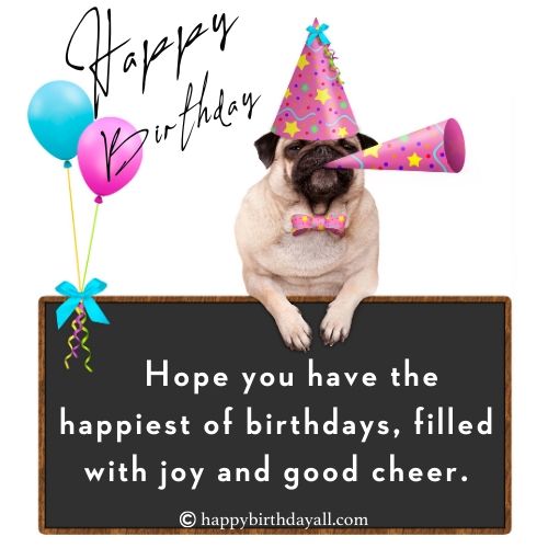 	birthday greeting for a dog