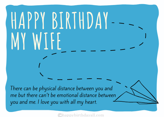 Long Distance Birthday Wishes for Wife