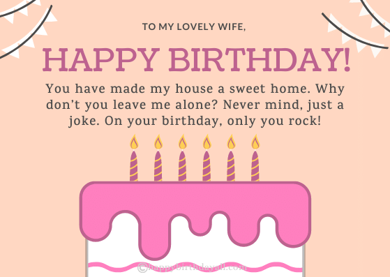 Funny Birthday Quotes for Wife