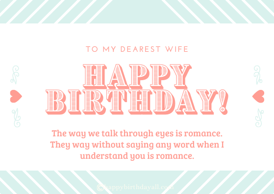 Romantic Birthday Wishes for Wife for whatsapp