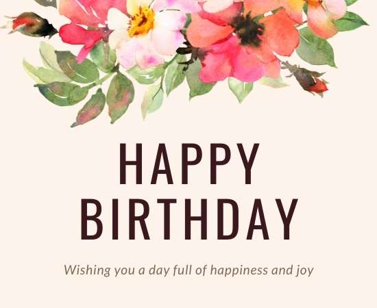 Soothing Happy Birthday Images with Flowers and Roses