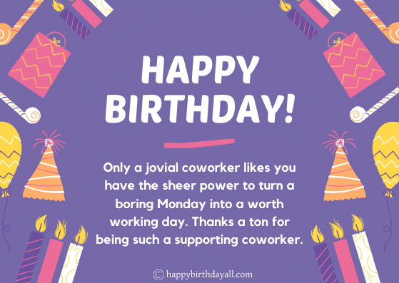 Great Happy Birthday Wishes for Coworkers | Best Birthday Messages for Colleagues