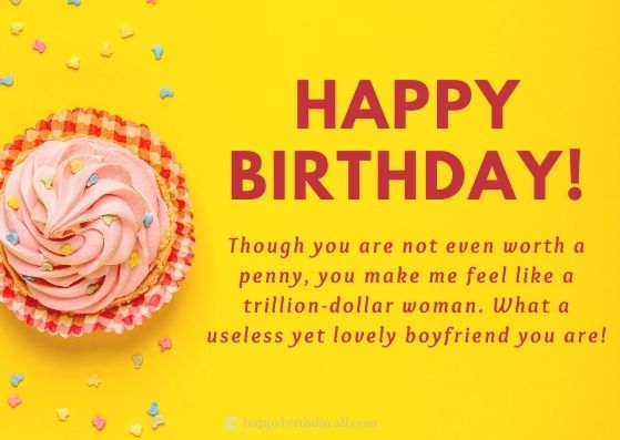 Funny Birthday Wishes for Boyfriend