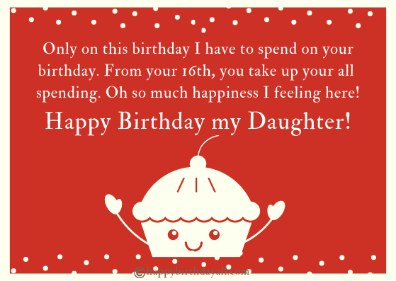 Funny Birthday Wishes for Daughter from parents