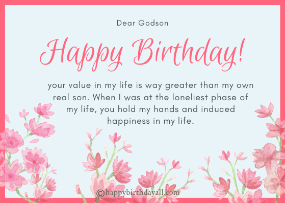 Happy Birthday Wishes for Godson