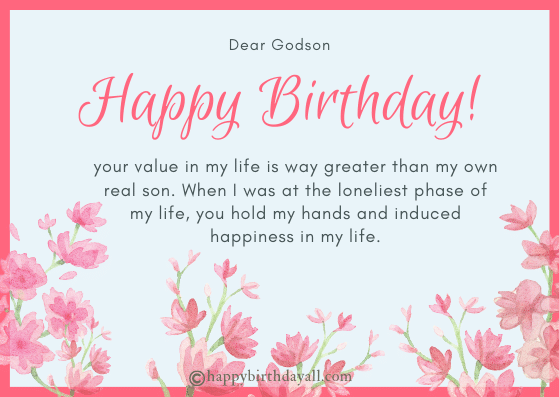 Best Happy Birthday Wishes For Godson With Images