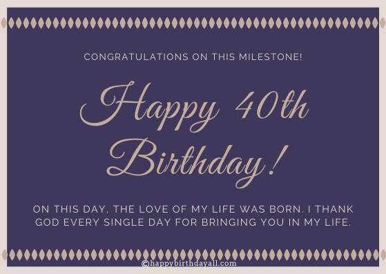 Featured image of post Happy 40Th Birthday Wishes For Husband