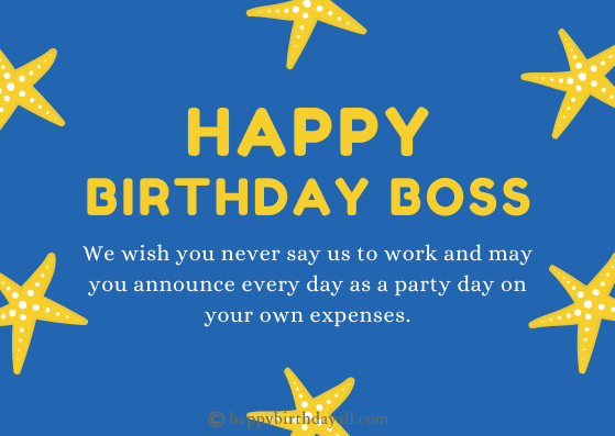 Funny Birthday Wishes for Boss 