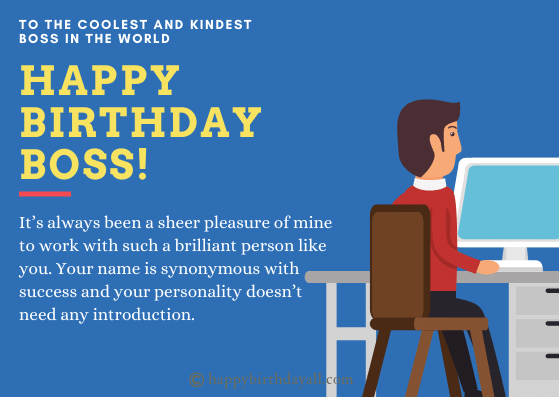 Professional Birthday Wishes for Boss 