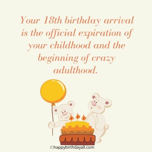 Funny 18th Birthday Wishes 