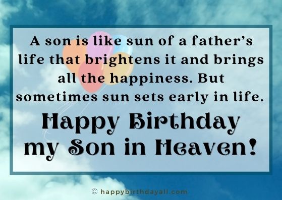 Happy Birthday To My Son In Heaven Quotes 