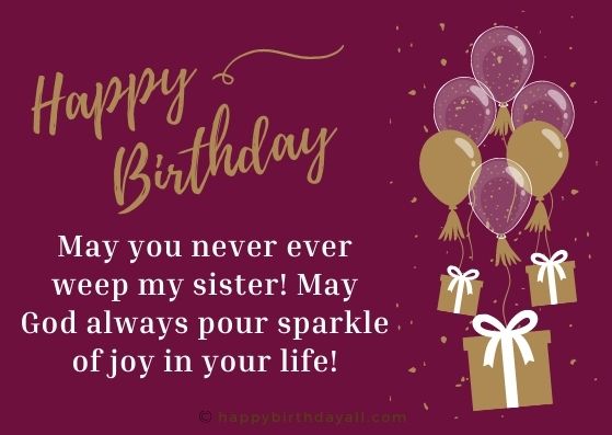 Birthday Wishes For Elder Sister from Younger Sister