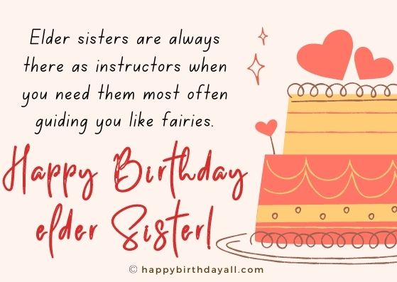 Happy Birthday wishes for Elder Sister