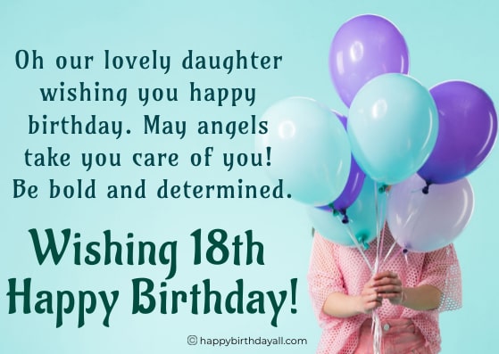 18th Birthday Wishes for Daughter from Mom and Dad