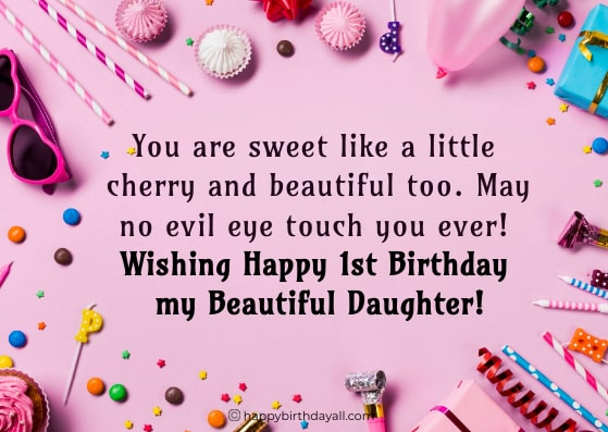 1st Birthday Wishes For Daughter 