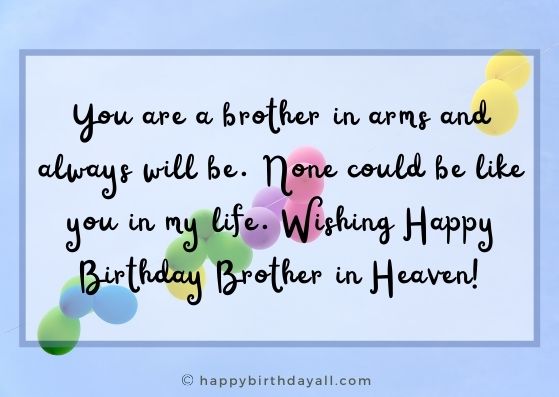 Happy Birthday To My Brother In Heaven Quotes 