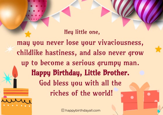 Heart Touching Birthday Wishes for Younger Brother