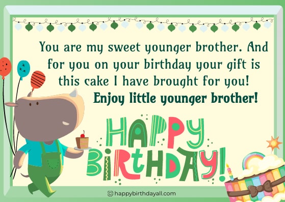 Funny Birthday Wishes For Younger Brother