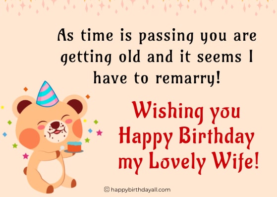 Funny Birthday Messages for Wife from Husband