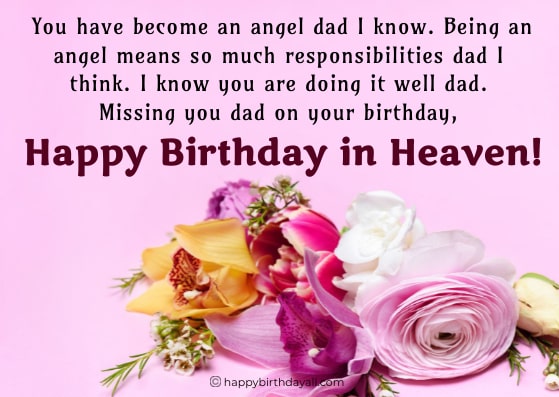 Miss You Happy Birthday Dad In Heaven From Daughter and Son