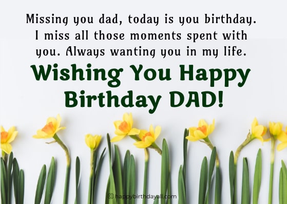 Happy Birthday DAD in Heaven Wishes