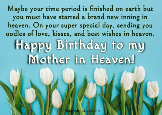 Happy Heavenly Birthday Wishes Mom