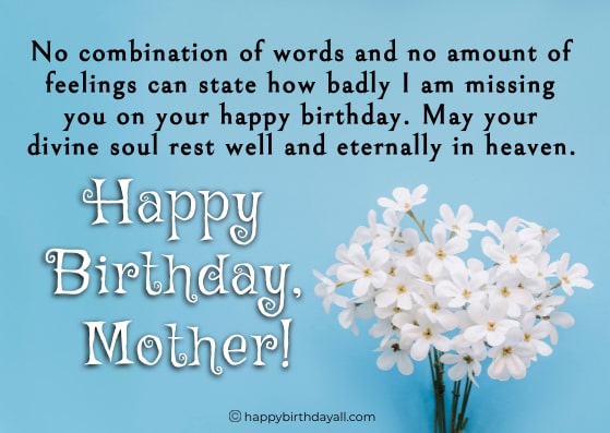 Birthday Wishes for Mom In Heaven From Your Daughter & Son