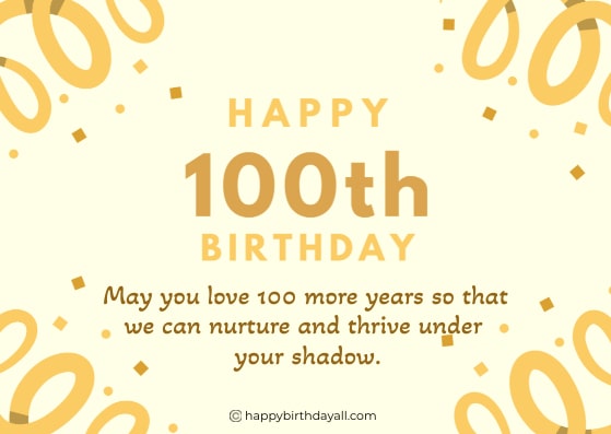 Happy 100th Birthday Wishes 