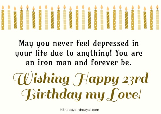 23rd Birthday Wishes for Boyfriend 