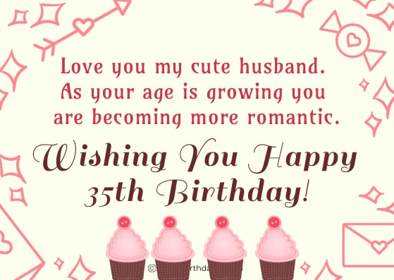 35th Birthday Wishes for Husband